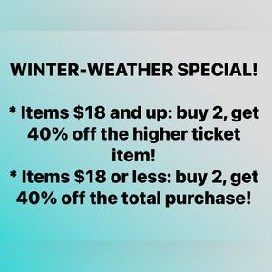 ❄️ COLD WEATHER CLOSET CLEANOUT! ❄️ (limited offer)